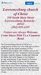 Mobile Screenshot of lawrenceburgchurchofchrist.faithweb.com