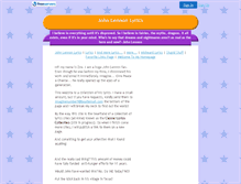 Tablet Screenshot of johnlennonlyrics.faithweb.com