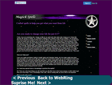 Tablet Screenshot of magickspells.faithweb.com