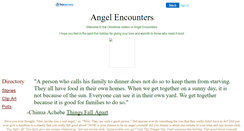 Desktop Screenshot of angelencounters.faithweb.com