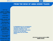 Tablet Screenshot of deacongebretsadik.faithweb.com