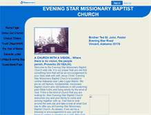 Tablet Screenshot of eveningstar.faithweb.com