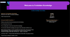Desktop Screenshot of forbiddenknowledge.faithweb.com