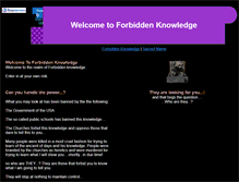 Tablet Screenshot of forbiddenknowledge.faithweb.com