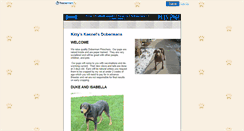 Desktop Screenshot of kittysdobermans.faithweb.com