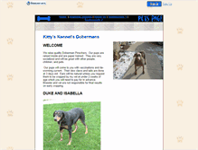 Tablet Screenshot of kittysdobermans.faithweb.com