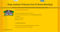 Desktop Screenshot of hopeacademy.faithweb.com