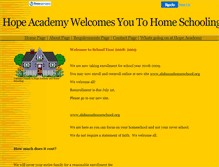 Tablet Screenshot of hopeacademy.faithweb.com