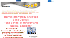 Desktop Screenshot of harvestuniversitybiblecollege.faithweb.com
