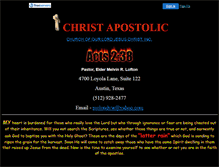 Tablet Screenshot of christapostolicaustin.faithweb.com