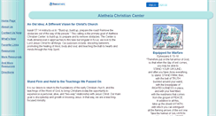 Desktop Screenshot of aletheiachristiancenter.faithweb.com