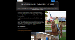 Desktop Screenshot of ponypassionranch.faithweb.com