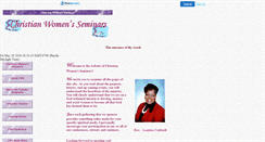 Desktop Screenshot of christianwomenseminars.faithweb.com