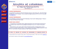 Tablet Screenshot of kofc10772.faithweb.com