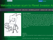 Tablet Screenshot of invaderzim.faithweb.com