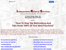 Tablet Screenshot of irs.faithweb.com