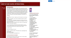 Desktop Screenshot of lightofgodchapelinternational.faithweb.com