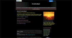 Desktop Screenshot of creationspot.faithweb.com