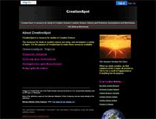 Tablet Screenshot of creationspot.faithweb.com