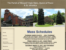 Tablet Screenshot of bvmqueenofpeace.faithweb.com