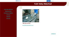 Desktop Screenshot of faithvalleywaterfowl.faithweb.com