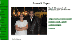 Desktop Screenshot of pastorjames.faithweb.com